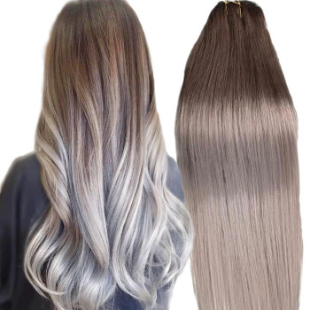 Clip-on Russian Ombre #5/LIGHT GREY